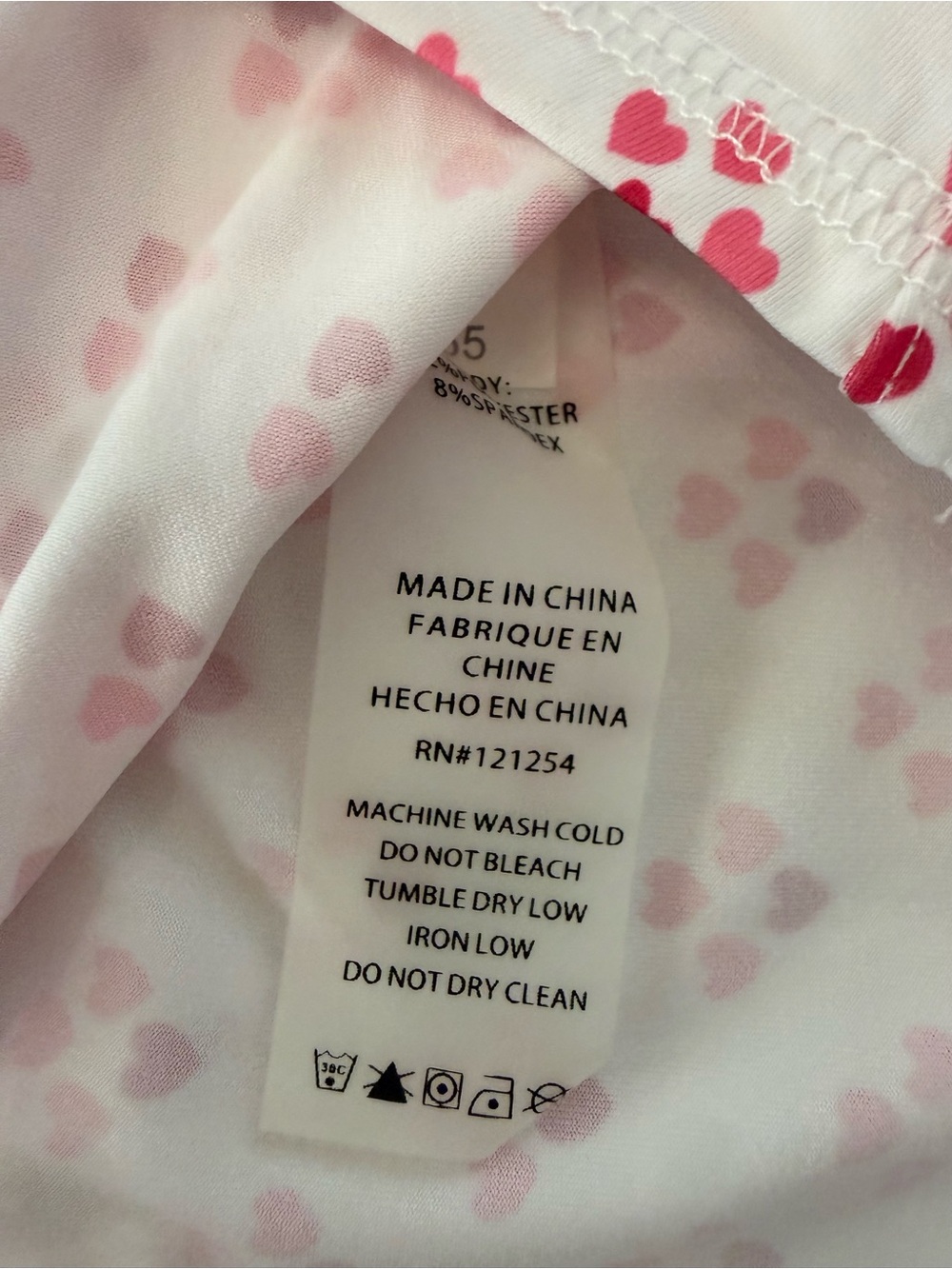 Jofit White Zip-Front Top with Pink and Red Heart Print - Picture 5 of 7